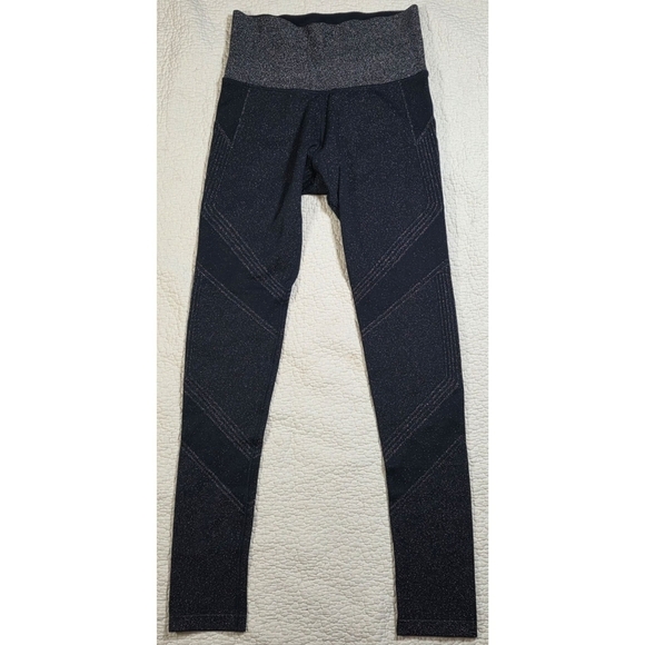 Athleta Twilight Navy Sparkle Leggings Sports Bra Set RARE SOLD OUT Small/Med - Picture 3 of 8